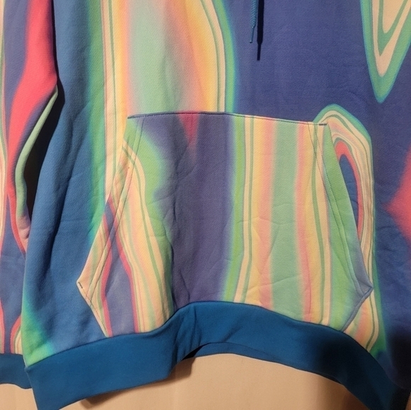 Adidas Originals Hyperreal Allover Print Pullover Hoodie Mens Size Large HK5142 - Picture 5 of 5